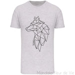 T-shirt Mandala Loup Geometrique Mandala Fleur de vie