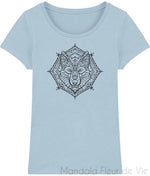 T-Shirt Mandala Loup Mandala Fleur de vie