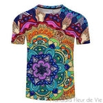 T Shirt Mandala Psychédélique Mandala Fleur de vie