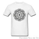 T Shirt Mandala Tête de Mort Mandala Fleur de vie