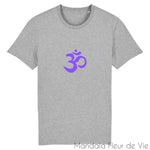T-Shirt Om en Coton Bio Mandala Fleur de vie