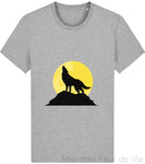 T-shirt Unisexe- Loup qui Hurle Mandala Fleur de vie