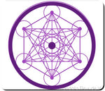 Tapis de Souris Cube de Metatron Violet Mandala Fleur de vie