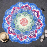 Tapis de Yoga Mandala Fleur de Lotus Bleu Mandala Fleur de vie