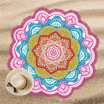 Tapis de Yoga Mandala Fleur de Lotus Rose Mandala Fleur de vie
