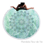 Tapis Mandala Lotus Bleu Pastel Mandala Fleur de vie