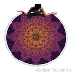 Tapis rond imprimé Mandala Mandala Fleur de vie