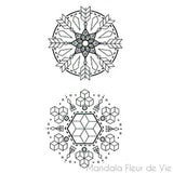 Tatouage Fleur de Vie<br>Cube Mandala Fleur de vie