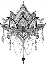Tatouage Mandala <br> Fleur de Lotus Mandala Fleur de vie