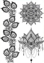 Tatouage Mandala <br> Fleurs de Lotus Mandala Fleur de vie