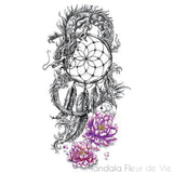 Tatouage Mandala Lotus Attrape Rêves Mandala Fleur de vie