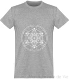Tee Shirt Cube de Metatron Blanc Mandala Fleur de vie