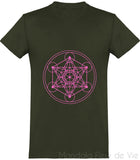 Tee Shirt Cube de Metatron Rose Mandala Fleur de vie