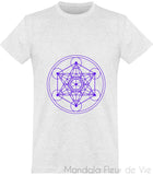 Tee Shirt Cube de Metatron Violet Mandala Fleur de vie