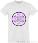 Tee Shirt Cube Metatron Violet Mandala Fleur de vie