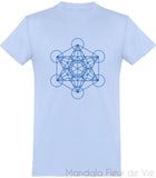Tee Shirt Metatron Bleu Colbalt Mandala Fleur de vie