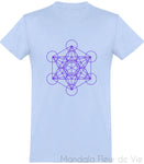 Tee Shirt Metatron Violet Mandala Fleur de vie