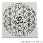 Tissu imprimé Mandala Fleur de Vie avec Om Mandala Fleur de vie